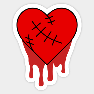 Bleeding Human Heart Sticker